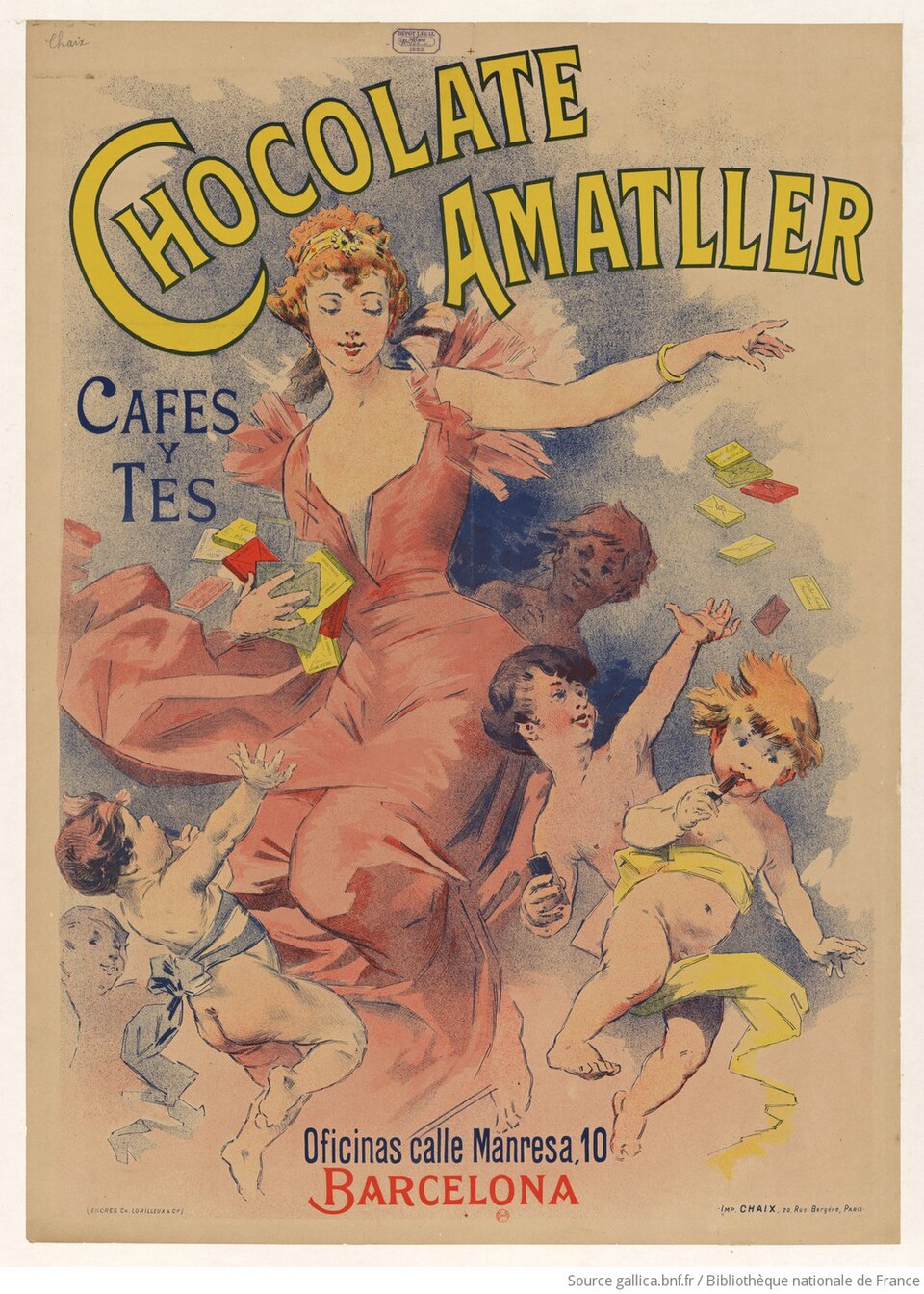 Chocolate Amatller 百年巧克力鐵盒復古插畫